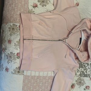 Cute light pink zip up
